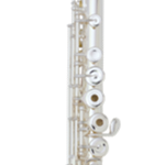 665RBE1RB Flute, Quantz Series, Sterling Silver Largo Headjoint, Silver Plated Body/Foot, Open-Hole, B Foot, Offset G, Pointed Arms, Split E, Case