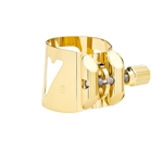LC07P Optimum Alto Sax Ligature & Cap - Gold Gilded
