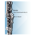Rondo from Divertimento No. 11 - clarinet with piano accompaniment