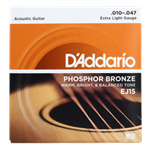 EJ15 D'Addario Acoustic Guitar Strings (10-47 Gauge)