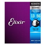 11100 Elixir Polyweb Acoustic Guitar Strings (13-56 Gauge)