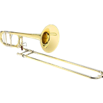 TBI25/47 Premium Trombone, Lacquer, .525"-.547" Dual Bore, F Attachment, Yellow Brass Outer Slides, Small Shank, Case