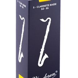 CR123 Vandoren Traditional Bass Clarinet #3 Reeds (5)