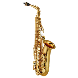 YAS480 Intermediate Eb Alto Sax, Lacquer, 62 Style Neck, Low B-C# Connection, High F#, Front F Key, Drawn Tone Holes, Plastic Tone Boosters, Adjustable Thumb Hook, 4C Mouthpiece, Case