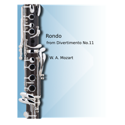 Rondo from Divertimento No. 11 - clarinet with piano accompaniment