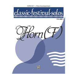 Classic Festival Solos Volume 2 Piano Accompaniment Book for french horn