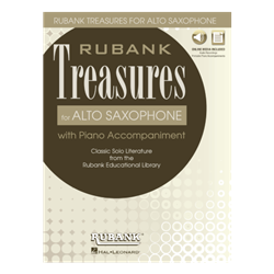 Rubank Treasures for Alto Saxophone  with online audio acces and printable piano accompaniment