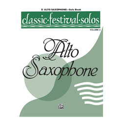 Classic Festival Solos Volume 2  - Alto Saxophone part book