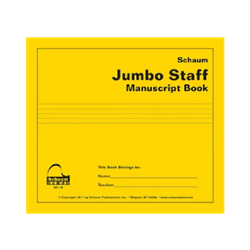 Schaum Jumbo Staff Manuscript Book - 4 stave