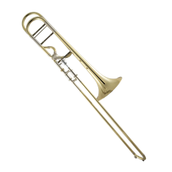 42BOF Pro Trombone, "Strad", F Attachment, Lacquer, .547" Bore, 8-1/2" One-Piece Hand Hammered Yellow Brass Bell, Open Flow Valve, Open Wrap, Bell Free Bracing, Yellow Brass Outer Slide, Chrome Plated Inner Slide, 6.5AL Large Shank Mouthpiece, Case