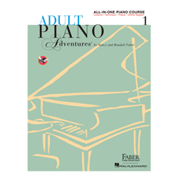 Adult Piano Adventures All-in-One Piano Course Book 1 Book with online access