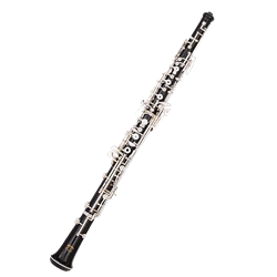 FOX335 Oboe, Renard Artist, Grenadilla Wood, Modified Conservatory System, Silver Plated Keys, Third Octave Key, Left Hand F, Low Bb Vent,  Low C-C# Trill, Case