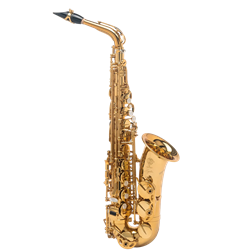 82SIG Pro Alto Sax, "Signature", Lacquer, High F#, Yellow Brass Body & Keys, Leather Pads with Riveted Metal Resonators, Post-To-Rib-To-Body Construction, Concept Mouthpiece, Case