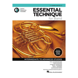 Essential Technique for Band – F Horn Book 3 with Online Resources