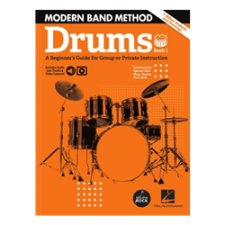 Modern Band Method Book 1 Drums, A Beginner's Guide  for group or Private Instruction with online audio access code