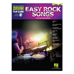 Easy Rock Songs Drum Play-Along Volume 42 with  online audio access code